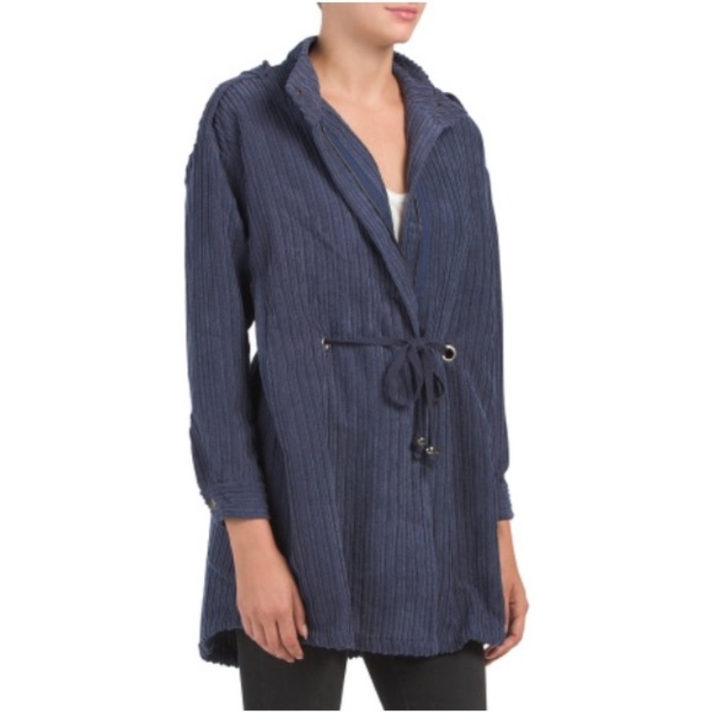 ANAMA Corduroy indigo coat - Picture 6 of 8